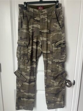 Match Men’s Camo Cargo Pants - Olive/Khaki